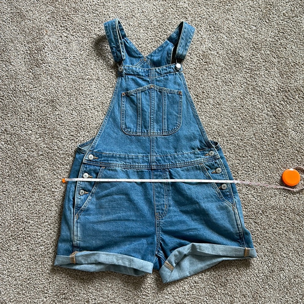 Denim short overalls size M